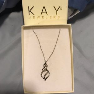 Stainless Silver with Real Diamond